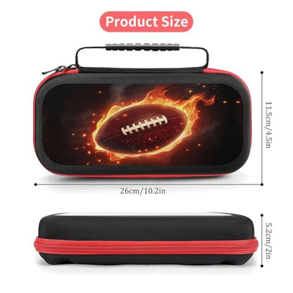 AoHanan Switch Carrying Case Football Ball in Fire And Water Switch Game Case with 20 Games Cartridges Hard Shell Travel Protection Storage for Console & Accessories - color: Football Ball in Fire