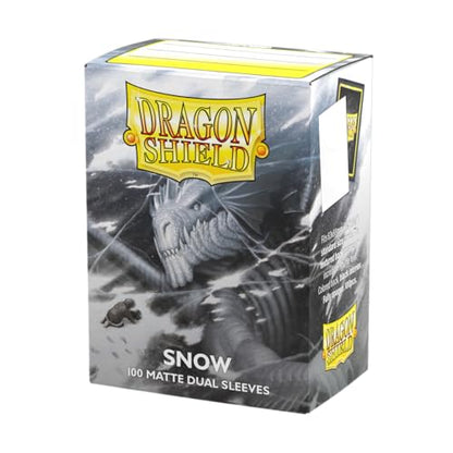 Dragon Shield | Matte Dual Standard Size Card Sleeves | 100 CT - Smooth & Tough Premium TCG Sleeves - Compatible with Pokemon, Flesh & Blood, One Piece & Magic the Gathering | Snow - color: Snow