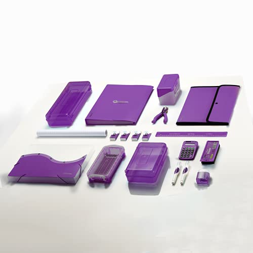 Enday Index Card Box Purple 3x5 Index Card Holder, Index Card Organizer, Flash Card Holder, Holds 250 Cards. - color: PURPLE, size: 1 PACK