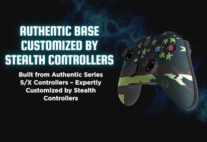 Stealth Controllers Wireless Controller for Xbox Series S, Xbox Series X, Xbox One - Soft Touch Feel - Custom Series S/X Controller (American Flag) - color: American Flag