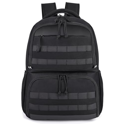 HILOMON Backpack with Insulated Lunch Compartment Cooler Bookbag Combo | 17" Laptop Compartment, USB Charging Port, Chest Strap, Anti-Theft Pocket, 2-in-1 Insulated Cooler Lunchbox Work Backpackbag