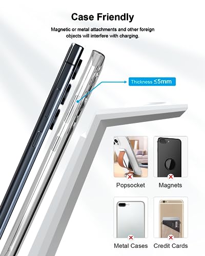Wireless Charging Station for Samsung - NANAMI 3 in 1 Wireless Charger for Multiple Devices, Fast Charger Stand for Galaxy S25 S24 S23 Ultra S22 S21 Z Flip Fold 4,Watch 6/5/5 Pro/4/3,Galaxy Buds 2 Pro | Charger Stand for Galaxy S26 S25 S24 S23 S22 Z Flip