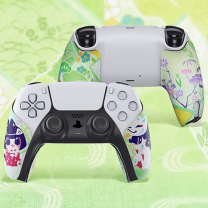 eXtremeRate PlayVital Anti-Skid Sweat-Absorbent Controller Grip for ps5 Controller, Professional Textured Soft Rubber Pads Handle Grips for ps5 Controller - Wishing Shrine - color: Wishing Shrine