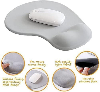 Office Mousepad with Gel Wrist Support - Ergonomic Gaming Desktop Mouse Pad Wrist Rest - Design Gamepad Mat Rubber Base for Laptop Computer -Silicone Non-Slip Special-Textured Surface (06RoseRed) - color: 06RoseRed