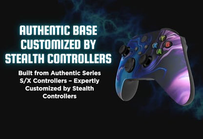 Stealth Controllers Wireless Controller for Xbox Series S, Xbox Series X, Xbox One - Soft Touch Feel - Custom Series S/X Controller (Purple Swirl) - color: Purple Swirl