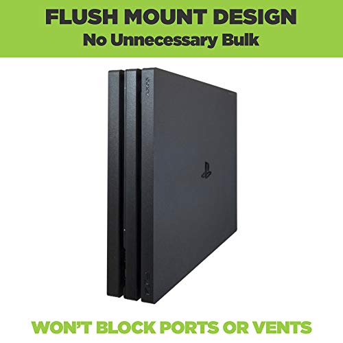 HIDEit Mounts 4P Bundle, Wall Mounts for PS4 Pro and Controller, Steel Wall Mount for PS4 Pro and 2 Controller Mounts to Safely Store Your PS4 Pro and PlayStation Controller Near or Behind TV