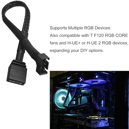 2PCS ARGB Case Fan Adapter Cable 3Pin 5V 15cm Motherboard Adapter Cable Compatible Core Fan