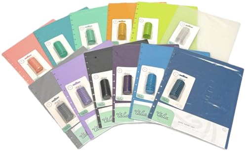 Talia Discbound Notebook - Cover and Disc Set (Assorted 12pk, Letter Set) - color: Assorted 12pk W/Discs, size: Letter Set