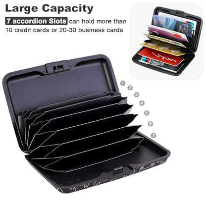 ELFISH Mini RFID Aluminum Wallet Credit Cards Holder Business Card Case Metal ID Case for Men Women (Animal) - color: Animal
