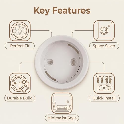 Wall Mount Holder for Hunter Douglas PowerView Remote Control Gen 2 & Gen 3 Surface Mount Bracket Station Only with Adhesive Strip and Screw, White 1 Pack - color: White