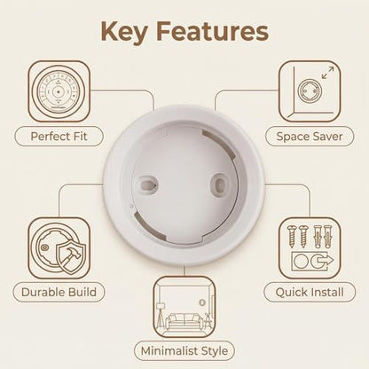 Wall Mount Holder for Hunter Douglas PowerView Remote Control Gen 2 & Gen 3 Surface Mount Bracket Station Only with Adhesive Strip and Screw, White 1 Pack - color: White