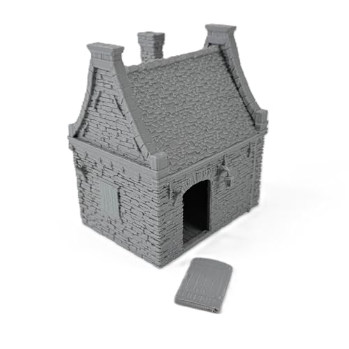 Steele's Residence Terrain 28mm | Stone house terrain for Dungeons & Dragons, tabletop RPGs and wargaming with removable roof and playable interior