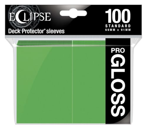 Ultrapro Ultra Pro - Eclipse Gloss Standard Sleeves 100 Pack - Lime Green, Polypropylene (PP), Collectible-Trading-Card-Protective-Sleeves - color: Lime Green
