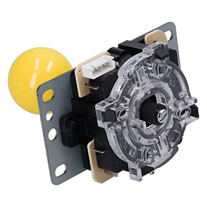 Zunate QM070901 Replacement Joystick, Arcade Game DIY Kit Parts with Encoder, 10 Buttons, Arcade Game Joystick Replacement Tool Kit for Windows XP/7/8/10 (Yellow)