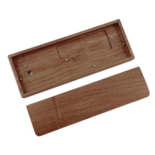 GH60 Solid Wooden Case Wrist Rest for 60% Mini Mechanical Gaming Keyboard Compatible Poker2 Pok3r Faceu 60 (Yellow Rosewood) - color: Yellow Rosewood