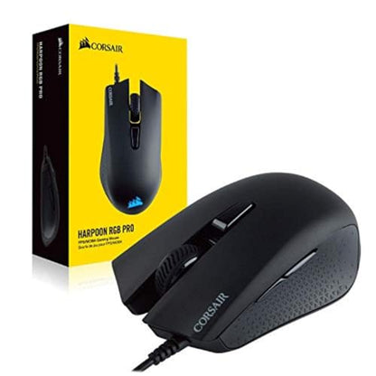 Corsair Harpoon PRO RGB Wired Lightweight FPS/MOBA Gaming Mouse – 12,000 DPI – 6 Programmable Buttons – iCUE Compatible – PC, Mac, PS5, PS4, Xbox – Black