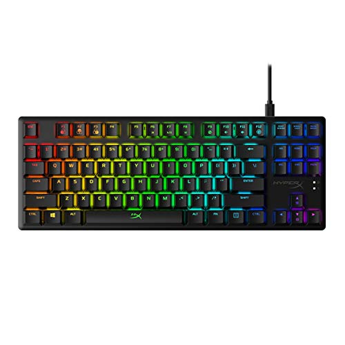 HyperX Alloy Origins Core - Tenkeyless Mechanical Gaming Keyboard, Software Controlled Light & Macro Customization, Compact Form Factor, RGB LED Backlit, Clicky HyperX Blue Switch,Black - color: Black, size: TKL, style: HyperX Blue
