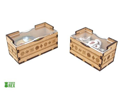 TowerRex Organizer for Paleo Board Game and Paleo Expansions, Board Game Insert, Token Tray, Card Holder, Board Game Accessories