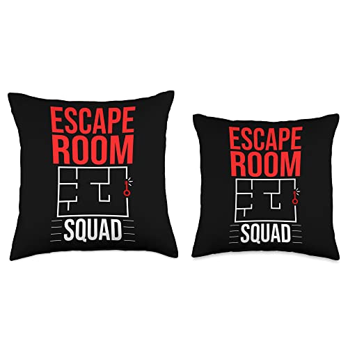 Escape Room Game Exit Puzzle Boxes Board Horror Throw Pillow - size: 18x18