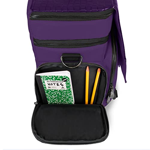 ENHANCE Travel Bag for DND Collector's Edition, Bag Compatible with Dungeons and Dragons, Battle Mat Holder, Dice Pockets and Accessories, Carry 4-8 Books (Purple Dragon) - color: Purple Dragon