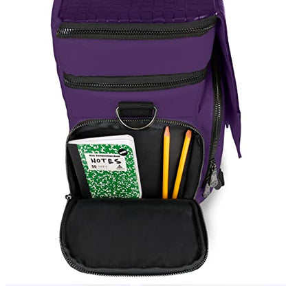 ENHANCE Travel Bag for DND Collector's Edition, Bag Compatible with Dungeons and Dragons, Battle Mat Holder, Dice Pockets and Accessories, Carry 4-8 Books (Purple Dragon) - color: Purple Dragon