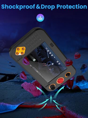 Oshmirian for My Arcade Atari Gamestation Go (2025) Silicone Grip Case – Shockproof Non-Slip Full Protective Cover, Anti-Scratch Drop Protection Gaming Console Case (Black
