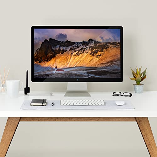 Premium Felt Desk Mat | Small 12" x 27.5" | Multifunctional Desk Pad for Home Office | Light Gray - color: Light Gray, size: 12" x 27.5"