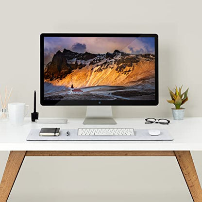 Premium Felt Desk Mat | Small 12" x 27.5" | Multifunctional Desk Pad for Home Office | Light Gray - color: Light Gray, size: 12" x 27.5"