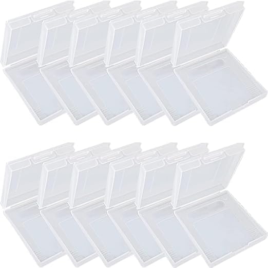 HUGJEPTTY Gameboy Color Case Gameboy Case 12PCS，Anti Dust Transparent Protective Game Cartridge Case Storage Box for Nintendo Gameboy Color GBC GB GBP（2.6x2.8x0.5Inch）
