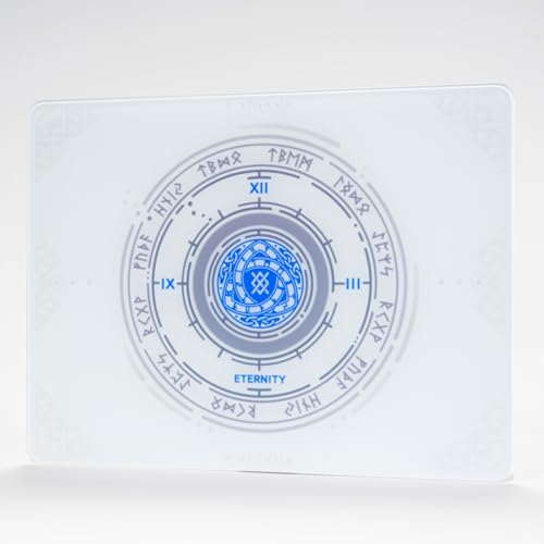 XVX Eternity White Glass Mouse Pad 4.0, Hard Mousepad for Gaming, Ultra-Smooth Micro-Etched Surface with Non-Slip Rubber Base (410mm*310mm)