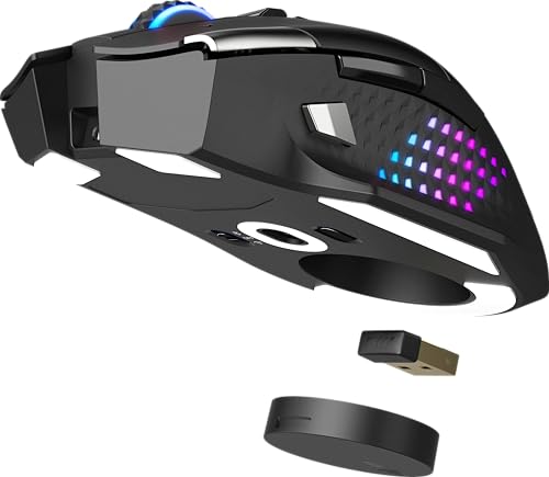 msi Versa PRO W Gaming Mouse, 26000 DPI, 70M+ Clicks, OMRON Optical Micro Switch, Optical Sensor, Ergonomic Ambitextrous Hand Design, RGB Light