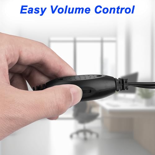 MEIRIYFA Computer Speakers for Desktop PC Laptop, Mini PC Computer Speaker USB Powered 3.5mm AUX Jack Input with Volume Control, HiFi Stereo PC Loudspeaker for Desktop Tablet (Black, 1.2M)