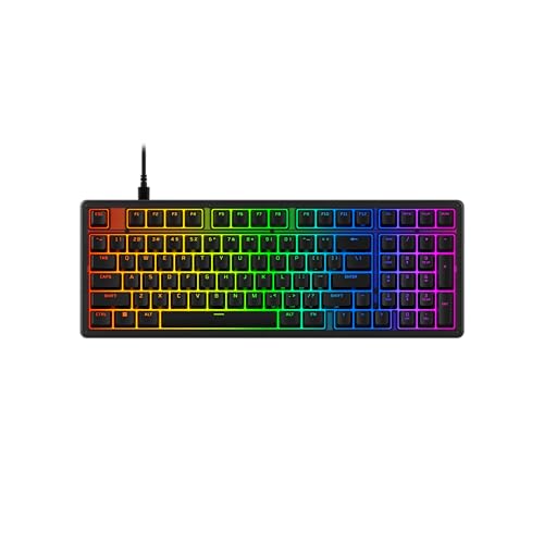 HyperX Eve 1800 – Gaming Keyboard, 1800 Form Factor,10 Zone Customizable RGB Lighting, Built-in Media Buttons, Membrane Switches, – Black - size: Compact