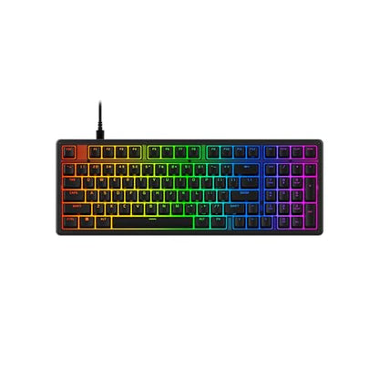 HyperX Eve 1800 – Gaming Keyboard, 1800 Form Factor,10 Zone Customizable RGB Lighting, Built-in Media Buttons, Membrane Switches, – Black - size: Compact