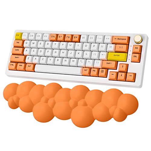 MANBASNAKE Keyboard Wrist Rest,Memory Foam Wrist Pad Smooth Fiber Hand Rest for TKL Keyboard,Ergonomic Nonslip Comfortable Cushion Set,Typing Pain Relief,Support for Office,PC Gaming,Laptop,Mac - color: Keyboard Wrist Rest-pumpkin