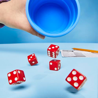 Hasbro Gaming Yahtzee Dice Game | with Collapsible Cup & Storage Case | Fun Family Games for Kids, Teens, Adults | 30 Mins. | 2 or More Players | Ages 8+