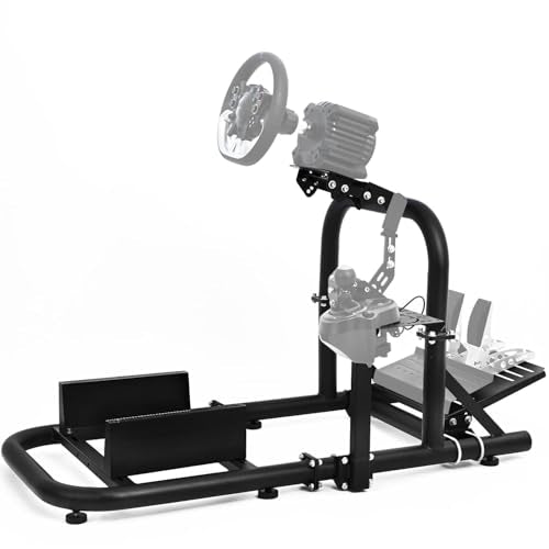 Dardoo Gaming Simulator Cockpit Adjustable Compatible with Logitech G27 G29 G920 G923, for Fanatec, for Thrustmaster T300RS T500R, Racing Simulator Cockpit without Wheel Pedal Shifter Seat