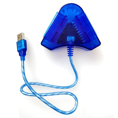 2 in 1 Dual PSX PS1 PS2 to PS3 PC Laptop USB Controller Converter Adapter | Blue