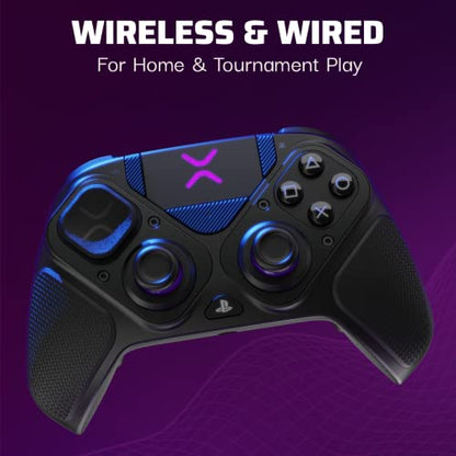 PDP Victrix Pro BFG Wireless Gaming Controller for Playstation 5 / PS5, PS4, PC, Modular Esports Gamepad, Remappable Buttons, Customizable Triggers/Paddles/D-Pad/Fightpad, PC App, Black - color: Black