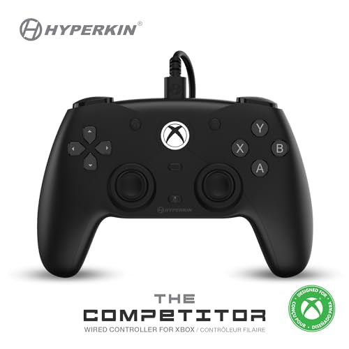 Hyperkin The Competitor Wired Controller for Xbox Series X|S, Xbox One & PC, Black - color: Black