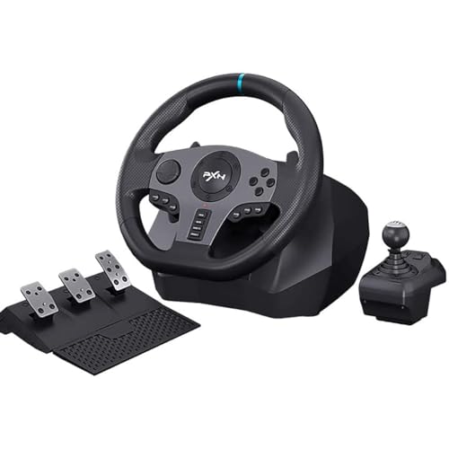 PXN Racing Wheel - Steering Wheel V9 Driving Wheel 270°/ 900° Degree Vibration Gaming Steering Wheel with Shifter and Pedal for PS4, PC, PS3, Xbox Series X|S, Xbox One(V9)