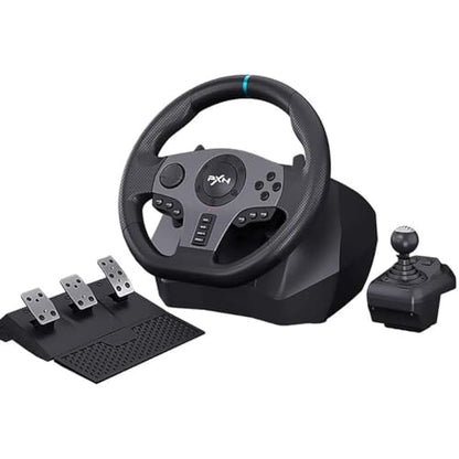 PXN Racing Wheel - Steering Wheel V9 Driving Wheel 270°/ 900° Degree Vibration Gaming Steering Wheel with Shifter and Pedal for PS4, PC, PS3, Xbox Series X|S, Xbox One(V9)