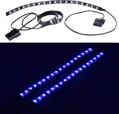 DS PC LED Flexible Light Strip Computer Lighting UV Purple with Magnetic for PC Case Computer Lighting Kit (390nm, 11.8INCH The 2nd Gen, S Series，Purple) - color: Purple