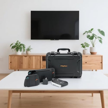 Migitec Hard Carrying Case Compatible with Nintendo Switch 2, All-In-One Travel Case for NS2 Console, Dock, 2 Pro Controllers, Joy-Con Grip, Power Adapter, 20 Games and Accessories