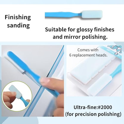 Tamiya Tool Set 74104 & 74111 + FS #2000 Sanding Stick | File Set, Craft Saw & Fine Sandpaper Kit | Precision Hobby Tools for Plastic Models & Miniatures