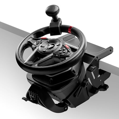 Thrustmaster T128 SimTask Sim Wheel Pack for Truck & Farming - PS5 & PC | Force-feedback base, T2PM pedals, steering kit, 900-degree rotation, metal flat-mount clamp, 3-axis height adjustment - style: T128P & Steering Kit Bundle