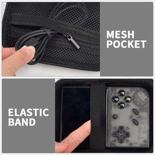 PAIYULE Travel Case for RG35XX/RG35xx Plus Retro Handheld Game Console | Hard EVA Shell, Handheld Console Storage, Accessory Pocket, Carry Handle, Case Only, For Gamers & Collectors