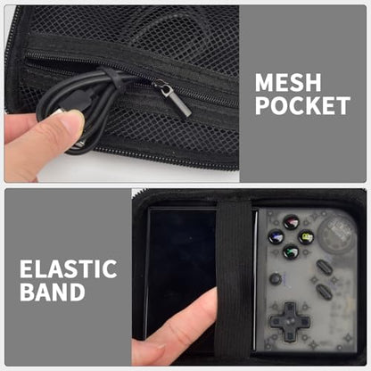 PAIYULE Travel Case for RG35XX/RG35xx Plus Retro Handheld Game Console | Hard EVA Shell, Handheld Console Storage, Accessory Pocket, Carry Handle, Case Only, For Gamers & Collectors