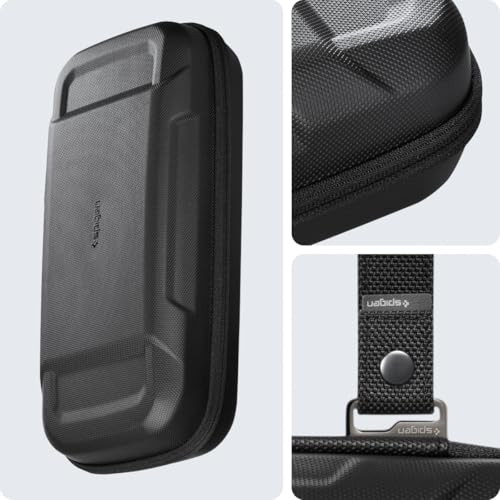 Spigen Rugged Armor Pro Hard Shell Carrying Case | ROG Xbox Ally X, Nintendo Switch 2, MSI Claw 7 AI+, ASUS ROG Ally, Accessory Pockets, Charger Storage - Black - color: Black