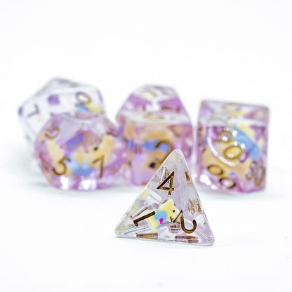 Sage's Portal Animal Familiars Resin DND Dice Set Polyhedral Dice Set for Dungeons and Dragons RPG Pathfinder Tabletop TTRPG (Teddy Bear) - color: Teddy Bear, style: Dice Set Only